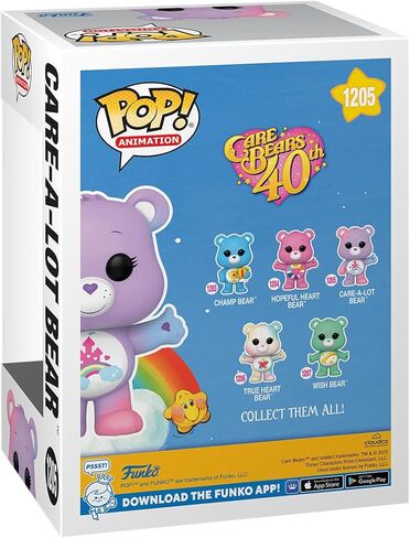 فانكو بوب! الرسوم المتحركة: الذكرى السنوية الأربعون لـ Care Bears - دب Care-A-Lot مع مطاردة لامعة شفافة (قد تختلف التصاميم) in Kuwait