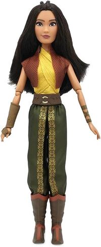 Disney Store Official Princess Classic Doll (Raya), 11 Inches, Includes Brush with Molded Details, Fully Posable Toy in Classic Outfit Princess Toys for Girls in Saudi Arabia