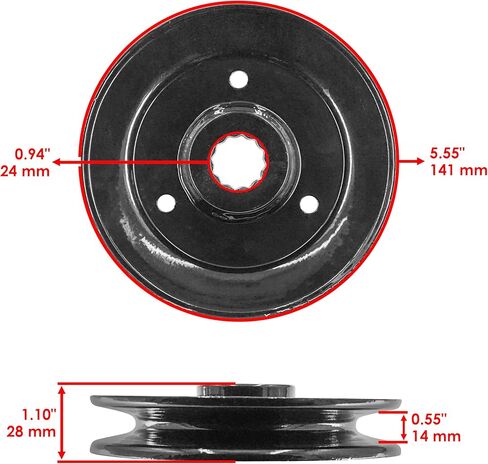 Caltric 54in Deck Spindle Pulley Compatible with Hustler FasTrak SD / Z4 / Sport/Trimstar/FasTrak/Super Mini Z HT/Mini Z 786889 in Saudi Arabia