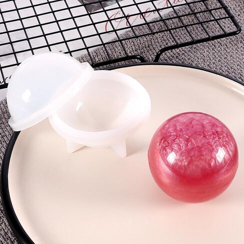 5 pcs Silicone Orbs Molds Sphere Molds, Round Globe Ball Resin Casting Moulds Jewelry Making DIY Tool for UV Resin Jewelry Making Flower Preservation Home Decoration, Inner Diameter: 40mm in Saudi Arabia