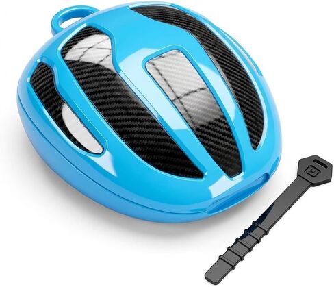 BVN Mouthguard Case Sports, Adult & Youth Sizes Universal Storage for Mouthguard, with Silicone Lanyard, Blue+Carbon Fiber Coating. in Kuwait