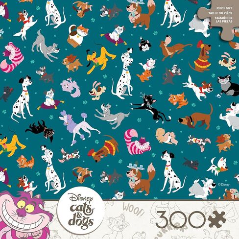 Ceaco - Disney Cats and Dogs - Pets Collage - 300 Piece Puzzle for Adults - Challenging and Perfect for Game Nights - Finished Puzzle Size 21.25 x 15 in Saudi Arabia