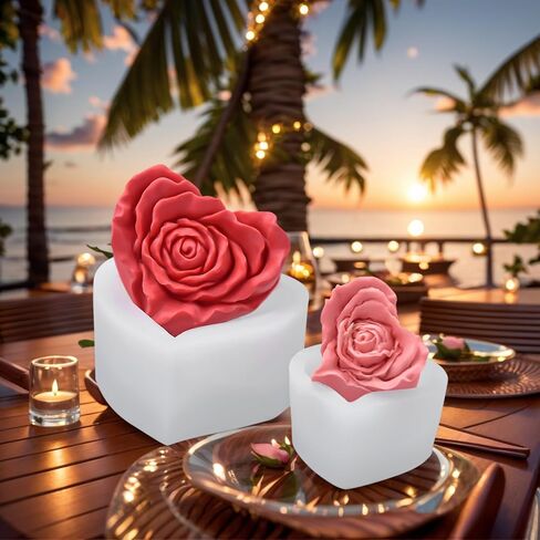 Cactus Candle Silicone Succulent Mold - Cute Casting Mold for Fondant, Succulent, Cactus, Flower, Resin（2pcs） in Saudi Arabia