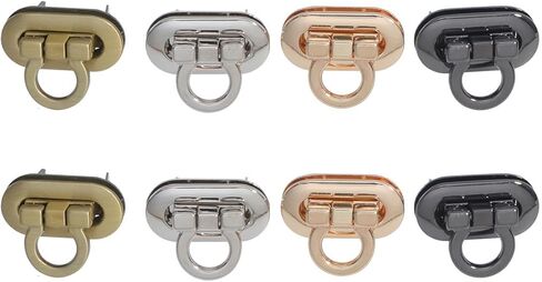 Healifty Die Casting Screw Lock Insertion Lock 1.18X0.59X0.19In Zinc Alloy Twist Locks for Handbag Purse Making DIY Craft Accessories Set in Saudi Arabia