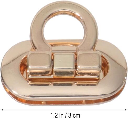 Healifty Die Casting Screw Lock Insertion Lock 1.18X0.59X0.19In Zinc Alloy Twist Locks for Handbag Purse Making DIY Craft Accessories Set in Saudi Arabia
