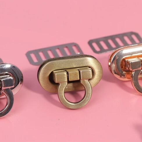 Healifty Die Casting Screw Lock Insertion Lock 1.18X0.59X0.19In Zinc Alloy Twist Locks for Handbag Purse Making DIY Craft Accessories Set in Saudi Arabia