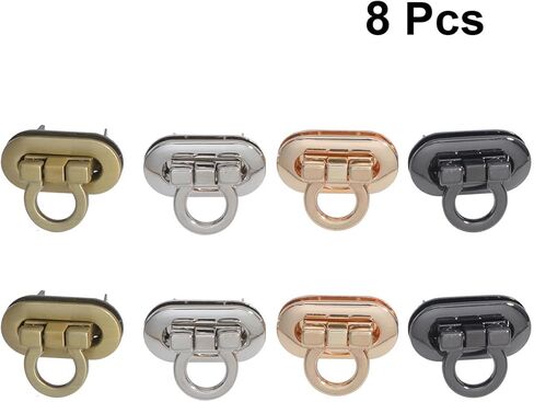 Healifty Die Casting Screw Lock Insertion Lock 1.18X0.59X0.19In Zinc Alloy Twist Locks for Handbag Purse Making DIY Craft Accessories Set in Saudi Arabia