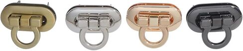 Healifty Die Casting Screw Lock Insertion Lock 1.18X0.59X0.19In Zinc Alloy Twist Locks for Handbag Purse Making DIY Craft Accessories Set in Saudi Arabia