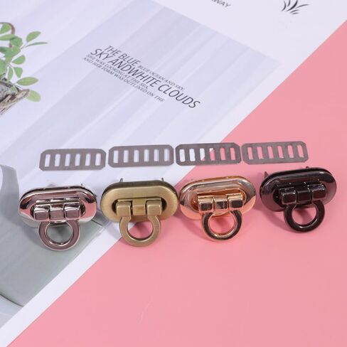 Healifty Die Casting Screw Lock Insertion Lock 1.18X0.59X0.19In Zinc Alloy Twist Locks for Handbag Purse Making DIY Craft Accessories Set in Saudi Arabia