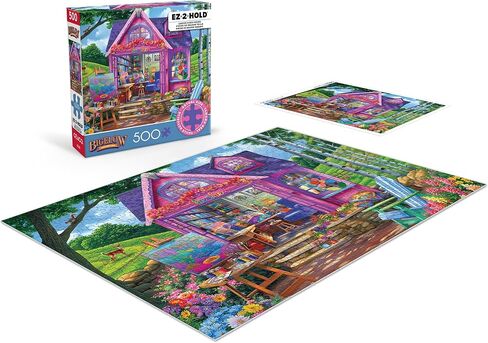 Ceaco - EZ 2 Hold - Bigelow - She Shed Studio - 500 Piece Puzzle for Adults - Challenging and Perfect for Game Nights - Finished Puzzle Size 21.25 x 15 in Saudi Arabia