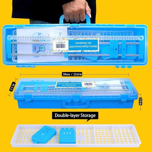 Physics Optics Experiment Kit for Lab - Light Refraction/Reflection, Convex Lens, Pinhole Imaging & Light Primary Colors Exploration Science Educational Set for Hands-On Learning in Saudi Arabia