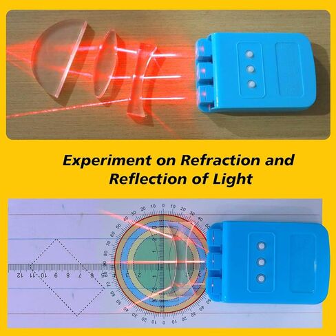 Physics Optics Experiment Kit for Lab - Light Refraction/Reflection, Convex Lens, Pinhole Imaging & Light Primary Colors Exploration Science Educational Set for Hands-On Learning in Saudi Arabia