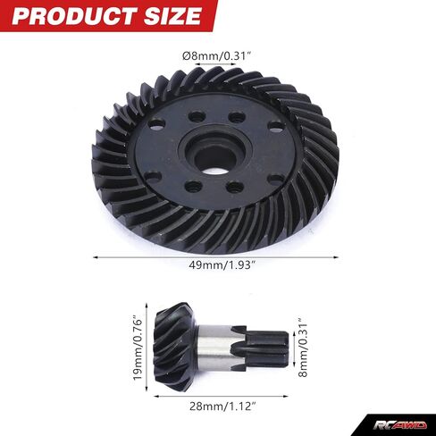 RCAWD 37T 13T Steel Helical Diff Ring Pinion for ARRMA Mega, 3S and 4S BLX Vehicles in Saudi Arabia