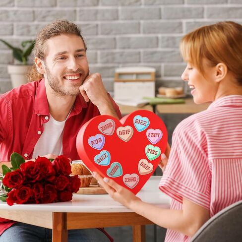 500 Pcs Valentines Day Heart Stickers Candy Heart Conversation Brain Rot Teen Slang Valentines Love Stickers for Classroom Gift Cards Envelopes Boxes in Saudi Arabia