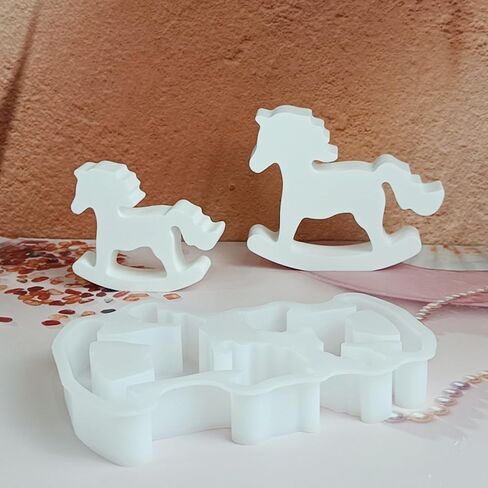 Horse Figurine Silicone Candle Molds for Candle Soap Gypsum Decoration Temperature Resistant Epoxy Resin Molds in Saudi Arabia