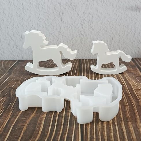 Horse Figurine Silicone Candle Molds for Candle Soap Gypsum Decoration Temperature Resistant Epoxy Resin Molds in Saudi Arabia