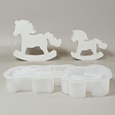 Horse Figurine Silicone Candle Molds for Candle Soap Gypsum Decoration Temperature Resistant Epoxy Resin Molds in Saudi Arabia