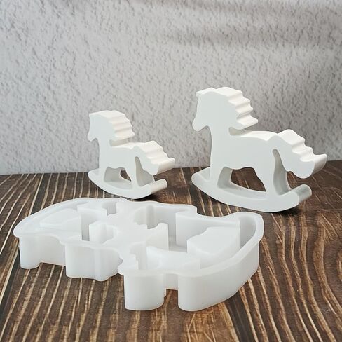 Horse Figurine Silicone Candle Molds for Candle Soap Gypsum Decoration Temperature Resistant Epoxy Resin Molds in Saudi Arabia