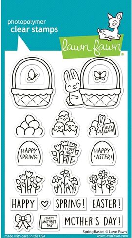Lawn Fawn LF3658 Spring Basket 4X6 Clear Stamp Set in Saudi Arabia