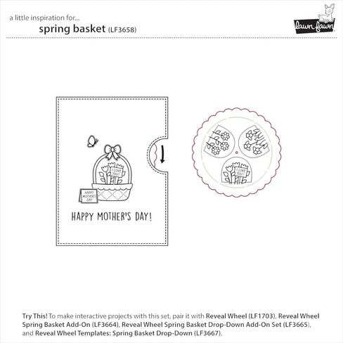 Lawn Fawn LF3658 Spring Basket 4X6 Clear Stamp Set in Saudi Arabia