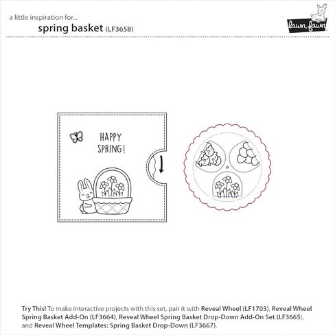 Lawn Fawn LF3658 Spring Basket 4X6 Clear Stamp Set in Saudi Arabia