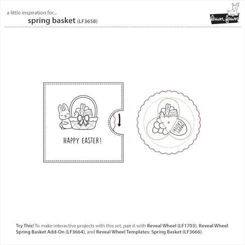 Lawn Fawn LF3658 Spring Basket 4X6 Clear Stamp Set in Saudi Arabia