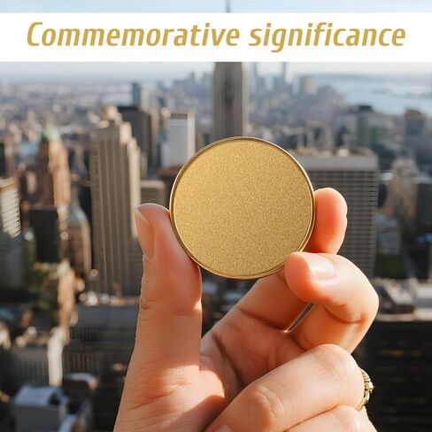 20 PCS Blank Coins for Engraving, 40mm Brass Coin Blanks Brass Copper Coins Custom Challenge Coin Metal Stamping Blanks with Acrylic Protection Box for DIY Crafts Travel Commemorative Collection in Saudi Arabia