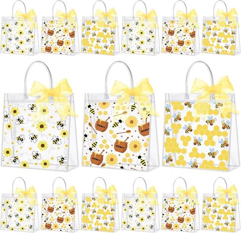 SilTriangle 30 Pcs Western Cowboy Clear Gift Bags Reusable Party Favor Goodie Treat Snack Bag Bulk with Handles Ribbon PVC Howdy Cowboy Boot Party Supplies for Birthday Bachelorette Baby Shower in Saudi Arabia