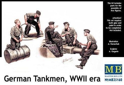 Master Box Models German Tankmen WWII Era - 5 Figures Set (1/35 Scale) in Saudi Arabia