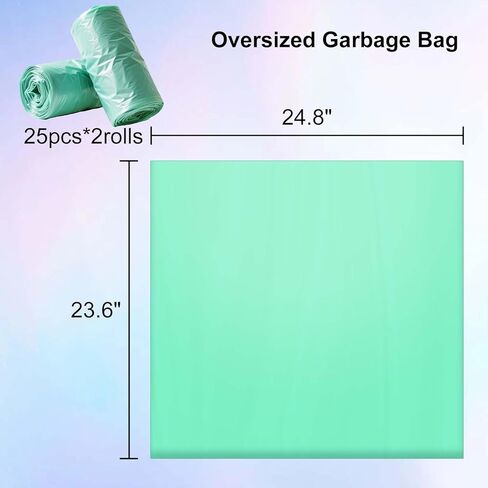 Dedicated to Lohhuby Automatic cat litter box Drawer Liners – 2 Rolls of Heavy-Duty Bags (25 Per Roll), Large Capacity, Tear-Proof, Multi-Purpose for Home or Office Use in Saudi Arabia