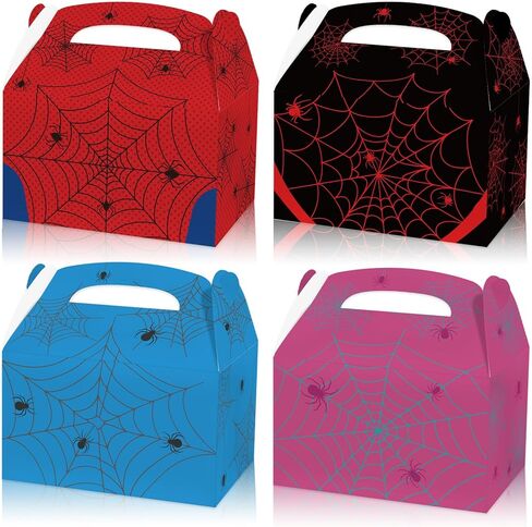 Beehaam 24 Pack Blue Dog Party Favor Treat Boxes, Cartoon Dog Paw Theme Gable Gift Bags, Large Candy Goodie Cake Snack Paper Bags for Happy Birthday Baby Shower Party Decorations Supplies in Saudi Arabia