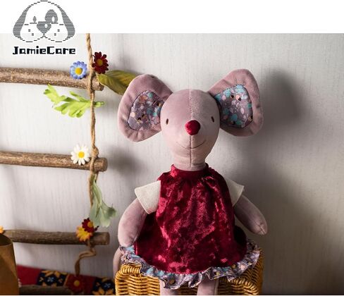 12'' Lovely Dressing Birthday Ballet Mouse Toys Dolls，Plush Soft Stuffed Cute for Toddler Boys and Girls,Red and Clothes are Removable and Washable in Saudi Arabia