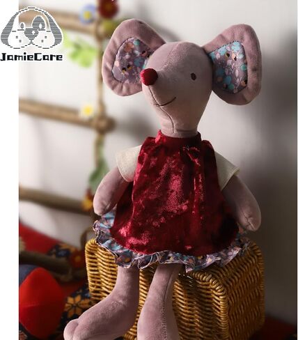 12'' Lovely Dressing Birthday Ballet Mouse Toys Dolls，Plush Soft Stuffed Cute for Toddler Boys and Girls,Red and Clothes are Removable and Washable in Saudi Arabia