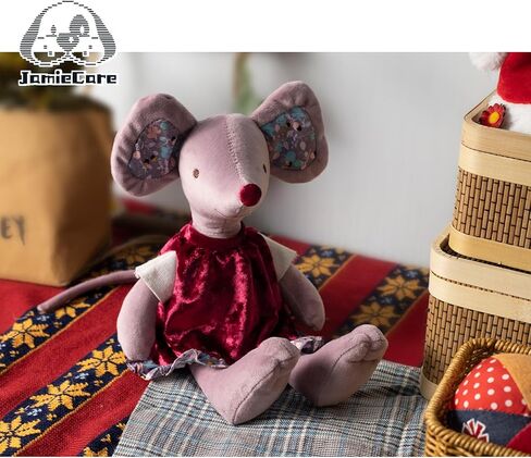 12'' Lovely Dressing Birthday Ballet Mouse Toys Dolls，Plush Soft Stuffed Cute for Toddler Boys and Girls,Red and Clothes are Removable and Washable in Saudi Arabia