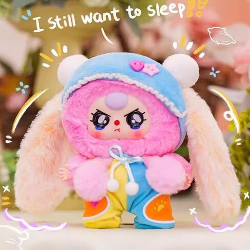 صندوق مخملي من سلسلة Baby Three Sweet Dream 100% (1 من 9 أنماط محتملة) مجسمات لطيفة وألعاب قابلة للجمع هدايا عيد الميلاد (قطعة واحدة - صندوق مخفي) in Kuwait