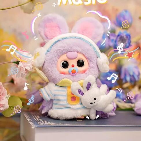 صندوق مخملي من سلسلة Baby Three Sweet Dream 100% (1 من 9 أنماط محتملة) مجسمات لطيفة وألعاب قابلة للجمع هدايا عيد الميلاد (قطعة واحدة - صندوق مخفي) in Kuwait