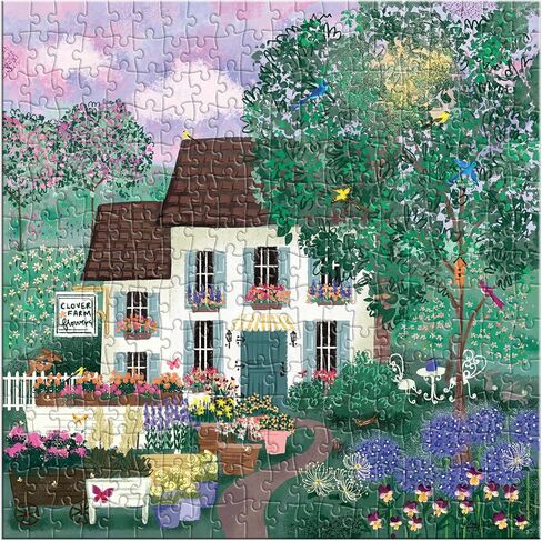 Galison Garden Path – 300 Piece Puzzle Fun and Challenging Activity with Bright and Bold Artwork of Country Cottage and Plant Path for Adults and Families in Saudi Arabia