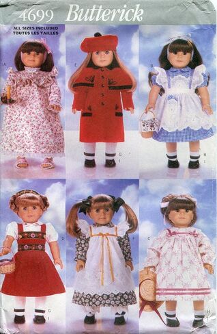 BUTTERICK Pattern 4699~18" Doll Clothes Wardrobe in Saudi Arabia