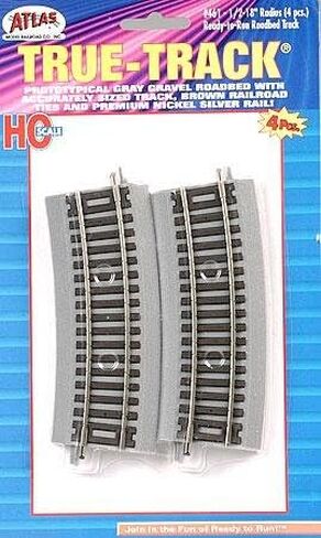 أطلس HO Scale True-Track 18 بوصة نصف منحنى نصف منحنى 4-حزمة نموذج قطار المسار in Saudi Arabia