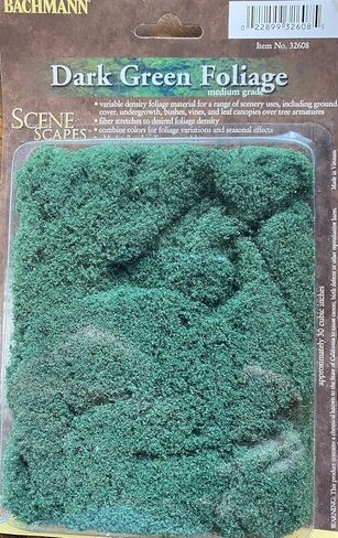 Bachmann Trains - SCENE SCAPES FOLIAGE - DARK GREEN - MEDIUM - For Use With All Scales (32608) in Saudi Arabia
