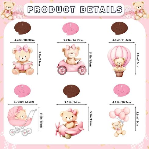 We Can Bearly Wait Baby Shower Decorations - Bear Baby Shower Decorations We Can Bearly Wait Sign Glitter Brown Banner with Hanging Swirls for Baby Girl Gender Reveal Party Supplies in Saudi Arabia