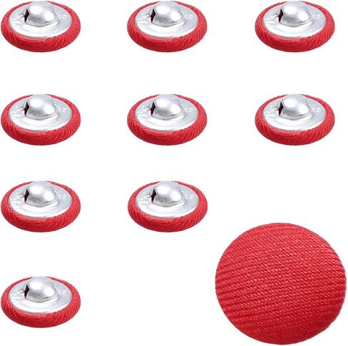 pson 10PCS 25mm Fabric Cloth Covered Buttons, White Metal Shank Round Buttons for Suits, Gowns, Blouses, Tuxedo, Sweaters, Sewing in Saudi Arabia