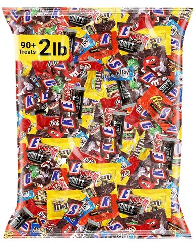 Assorted Chocolate Candy Mix - Individually Wrapped Milk, Dark, and White Chocolates - 5lb Bulk Variety Pack for Snacking, Sharing, and Gifting - Ideal for Home, Office, and Events in Saudi Arabia
