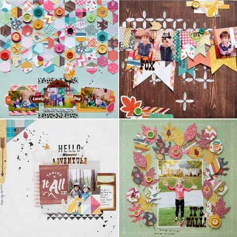 LZBRDY 6"X6" 24 Sheet Decorative Craft Paper Sheet Pads, Blue Sky Clouds Patterns, 160GSM Junk Journal Single-Sided Scrapbook Paper Kit in Saudi Arabia
