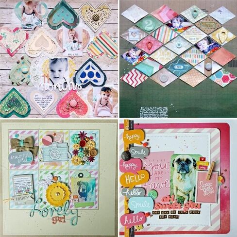 LZBRDY 6"X6" 24 Sheet Decorative Craft Paper Sheet Pads, Blue Sky Clouds Patterns, 160GSM Junk Journal Single-Sided Scrapbook Paper Kit in Saudi Arabia