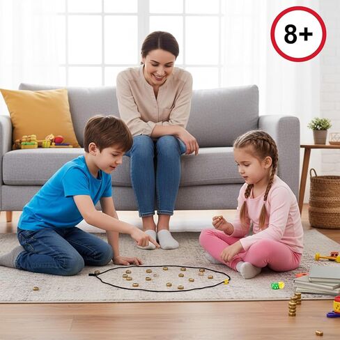 Magnetic Chess Game, Magnet Game with String for 2 or 4 Players，40 Magnetic Rocks and Chess Board Mat, Fun Magnetic Chess Set Family Games for Kids and Adults Indoor Outdoor Games Travel Camping Party in Saudi Arabia