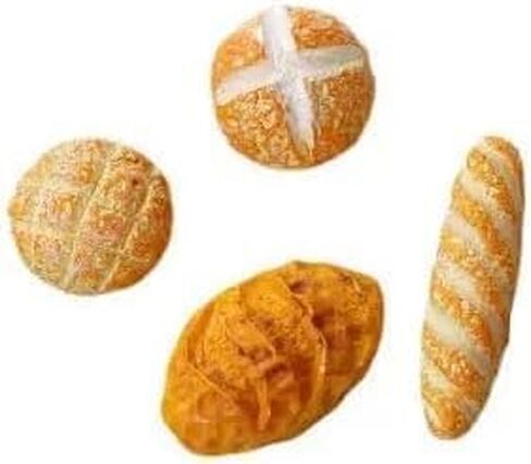 4Pcs 1/12 Miniature Bread Dollhouse Decoration Accessories Resin Mix Bakery Bread Mini House Decoration Accessories Lightweight Dollhouse Decor in Saudi Arabia
