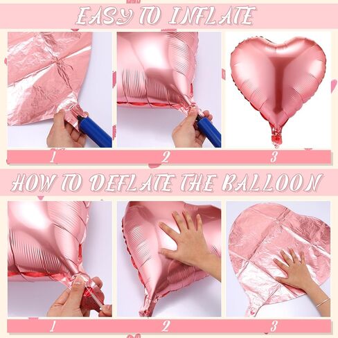 108 Pcs Galentines Day Decorations Set Latex and Confetti Galentines Balloon Arch Foil Heart and Lipstick Balloons for Valentines Day Supplies in Saudi Arabia