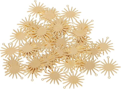 Sewroro 50Pcs Sun Charms for Jewelry Making, Sunflower Pendant Connectors Charms for DIY Jewelry Bracelets Necklace Earrings Making Craft 0.7X0.5 Inches in Saudi Arabia