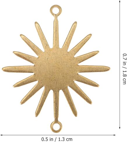 Sewroro 50Pcs Sun Charms for Jewelry Making, Sunflower Pendant Connectors Charms for DIY Jewelry Bracelets Necklace Earrings Making Craft 0.7X0.5 Inches in Saudi Arabia